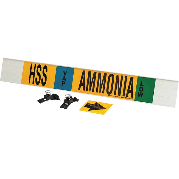 Brady Ammonia Pipe Marker, HSS, 8In and Above, 59927 - 59927