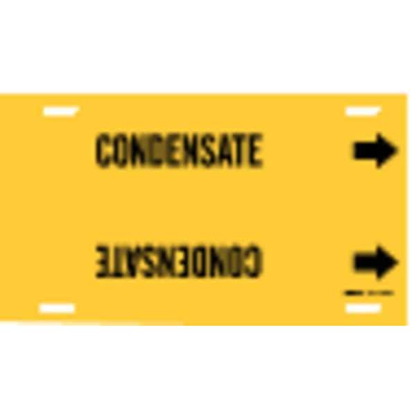 Brady Pipe Marker, Condensate, Yel, 6 to 7-7/8 In - 4035-F