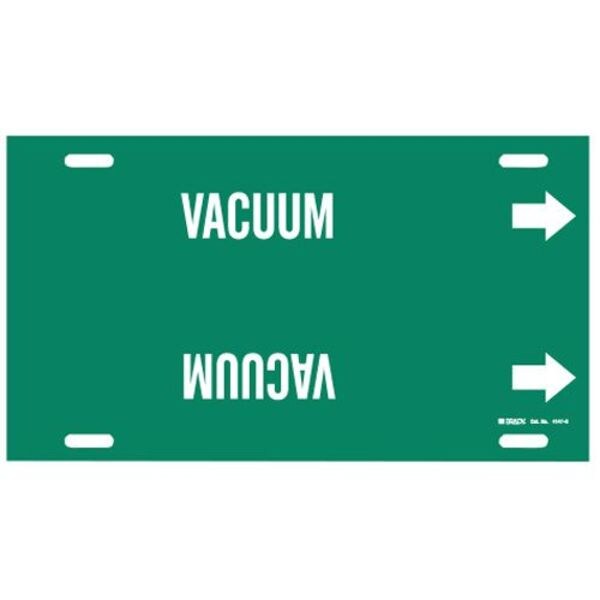 Brady Pipe Marker, Vacuum, Green, 10 to 15 In - 4147-H