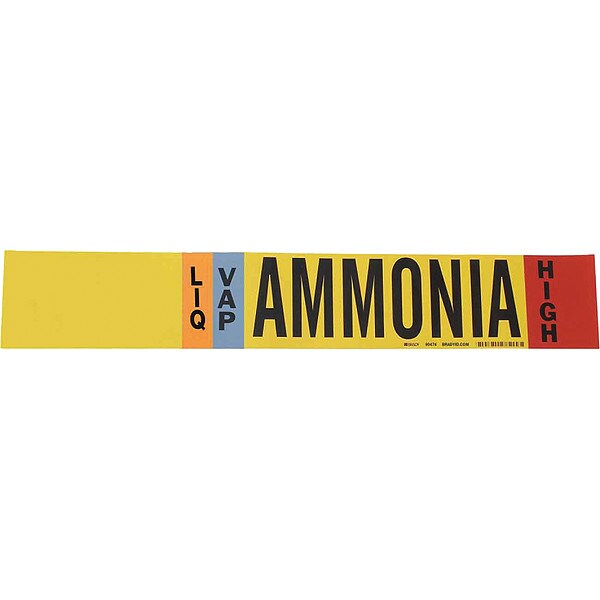 Brady Ammonia Pipe Marker, IIAR, 8In and Above, 90474 - 90474