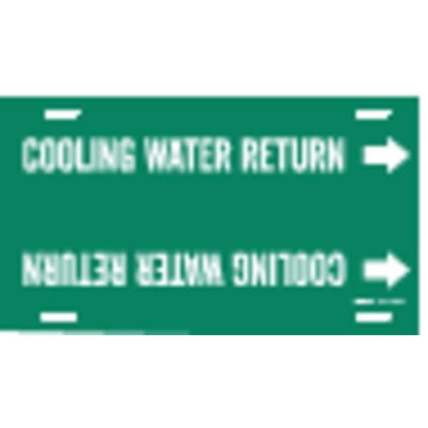 Brady Pipe Mrkr, Cooling Water Return, 6 to7-7/8 - 4043-F