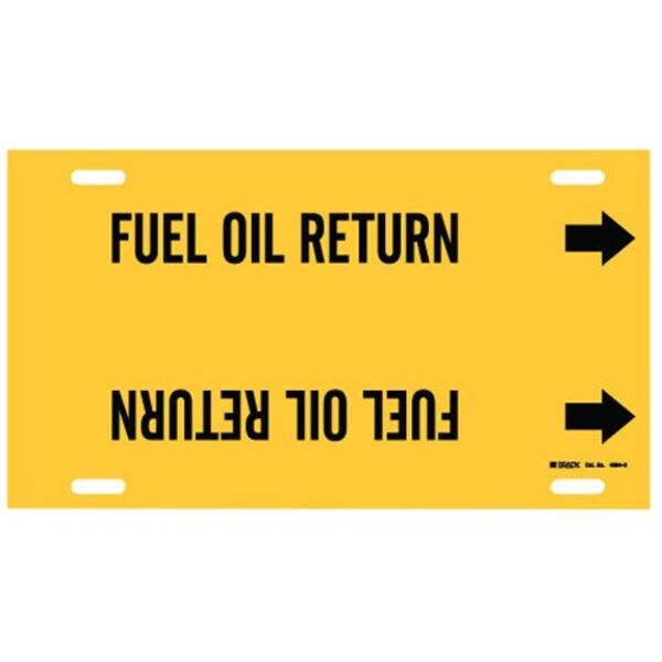 Brady Pipe Marker, Fuel Oil Return, Y, 10 to15 In - 4064-H