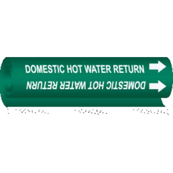 Brady Pipe Marker, Domestic Hot Water Return, 5816-I - 5816-I