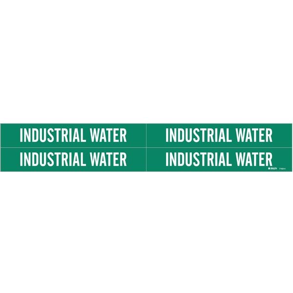 Brady Pipe Mrkr, Industrial Water, 3/4to2-3/8 In - 7163-4