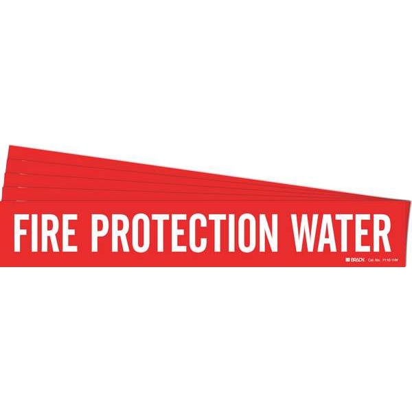 Brady Pipe Marker, Fire Protection Water, PK5, 7110-1HV-PK - 7110-1HV-PK