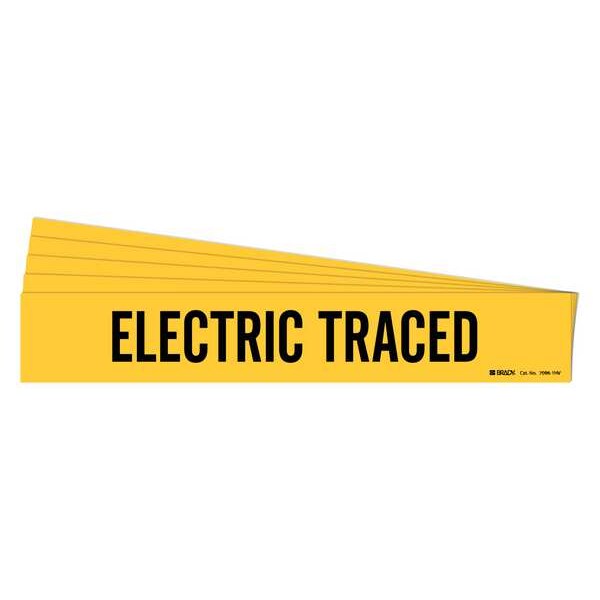 Brady Pipe Marker, Black, Electric Traced, PK5, 7096-1HV-PK - 7096-1HV-PK