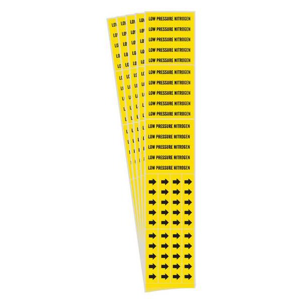 Brady Pipe Marker, Low Pressure Nitrogen, PK5, 7178-3C-PK - 7178-3C-PK