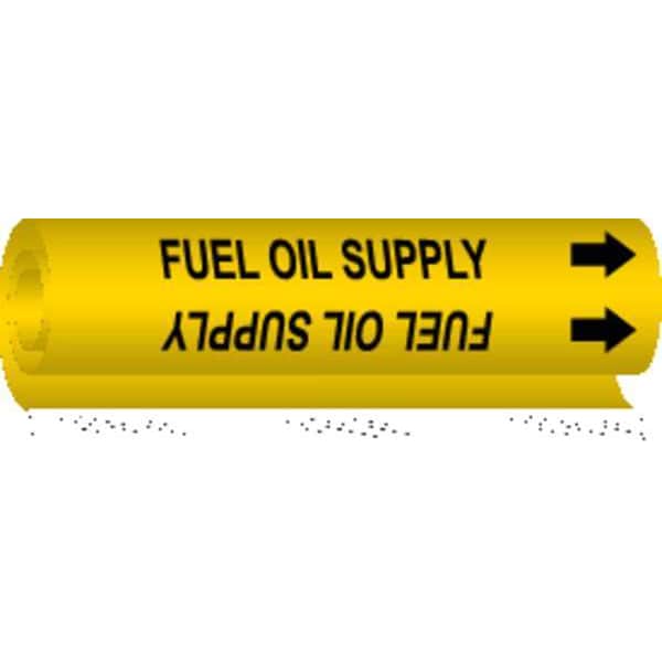 Brady Pipe Mrkr, Fuel Oil Supply, 2-1/2to7-7/8In, 5697-II - 5697-II