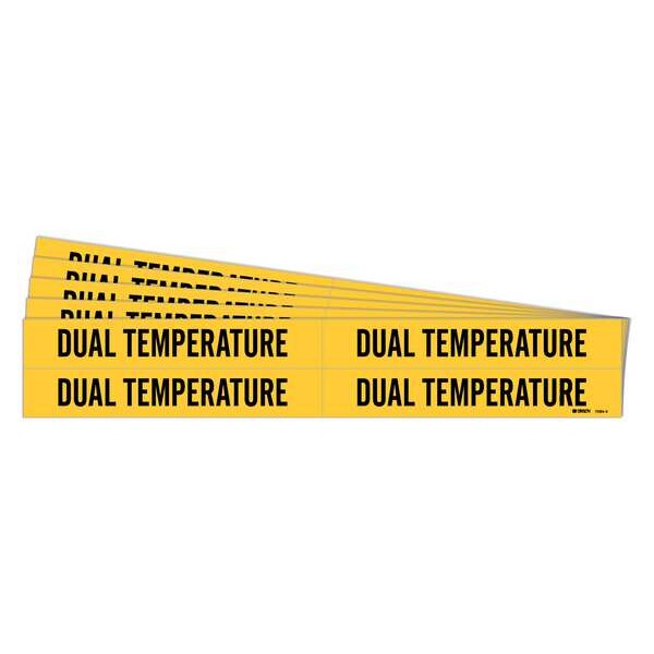 Brady Pipe Marker, Black, Dual Temperature, PK5, 7094-4-PK - 7094-4-PK