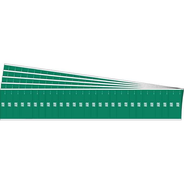 Brady Pipe Marker, Adhesive, White, Air, PK5, 91898-PK - 91898-PK