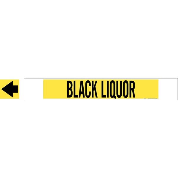 Brady Pipe Marker, Black Liquor, Y, 8 In or Lrger - 5634-HPHV