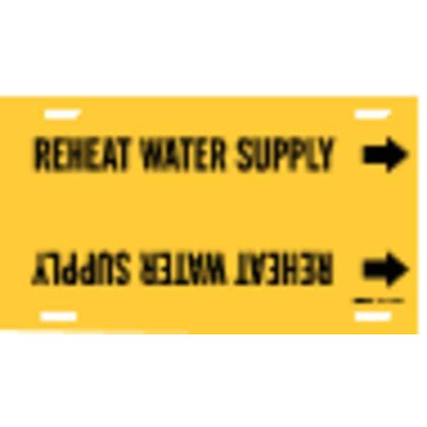 Brady Pipe Mrkr, Reheat Water Supply, 8to9-7/8In - 4267-G