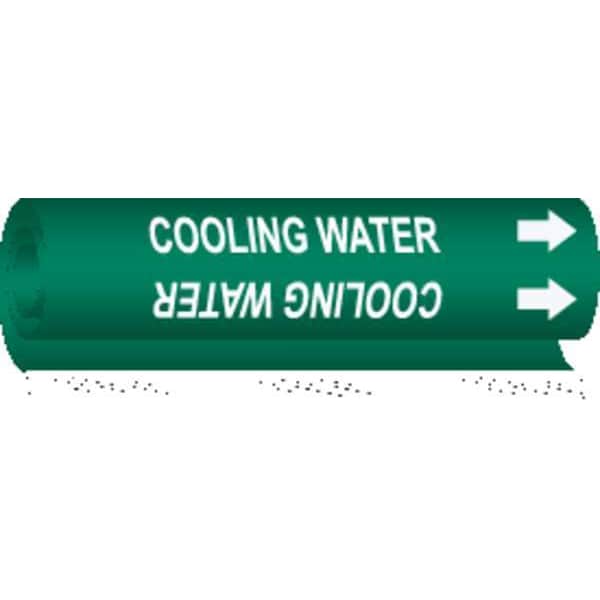 Brady Pipe Mrkr, Cooling Water, 1-1/2to2-3/8 In, 5668-I - 5668-I