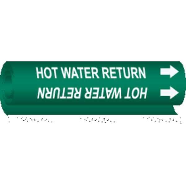 Brady Pipe Marker, Hot Water Return, 5831-O - 5831-O