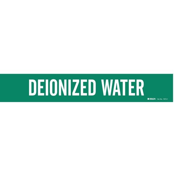Brady Pipe Mrkr, Deionized Water, 2-1/2to7-7/8In - 7073-1