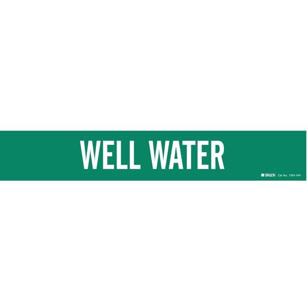 Brady Pipe Markr, Well Water, Gn, 2-1/2to7-7/8 In, 7305-1 - 7305-1