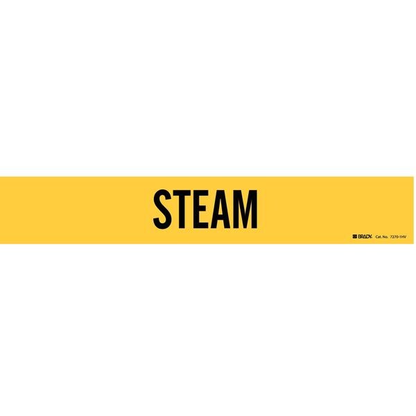 Brady Pipe Marker, Steam, Yellow, 8 In or Greater, 7270-1HV - 7270-1HV