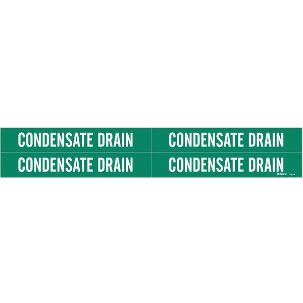 Brady Pipe Mrkr, Condensate Drain, 3/4to2-3/8 In - 7063-4