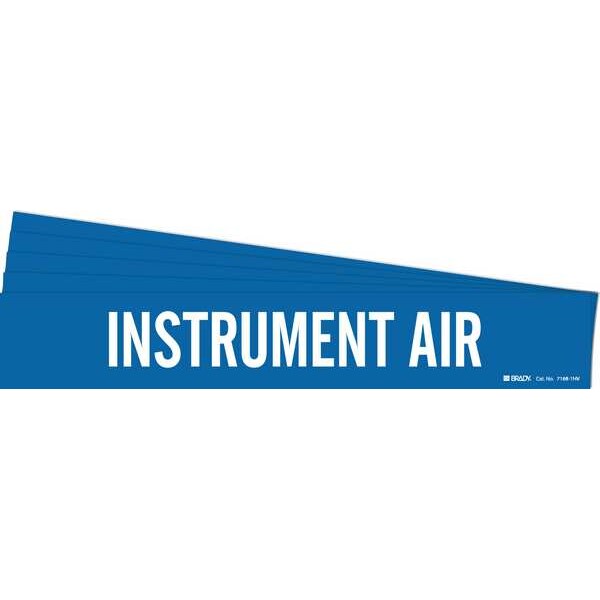 Brady Pipe Marker, White, Instrument Air, PK5, 7168-1-PK - 7168-1-PK