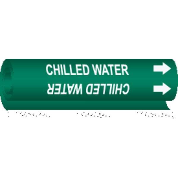 Brady Pipe Mrkr, Chilled Water, 2-1/2to7-7/8 In, 5646-II - 5646-II