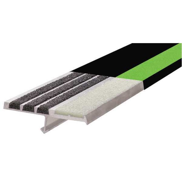 Wooster Products Stair Nosing, Black, 36in W, Extruded Alum, M231BFNGBLA3 - M231BFNGBLA3