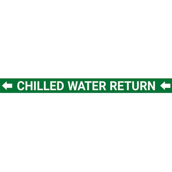 Creative Safety Supply Chilled Water Return Pipe Marking Label, Arrows Facing Right, 8in to 9.9in Diameter Pipes - PM10018-L-R