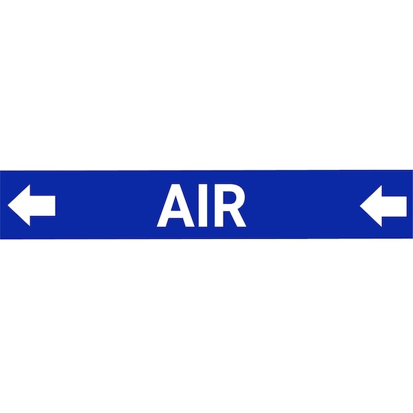 Creative Safety Supply Air Pipe Marking Label, Arrows Facing Left, 2.5in to 7.9in Diameter Pipes - PM10010-M-L