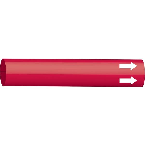 Brady Pipe Marker, (Blank), Red, 6 to 9-7/8 In - 4012-F