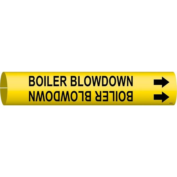 Brady Pipe Mrkr, Boiler Blow Down, 1-1/2 to2-3/8, 4015-B - 4015-B