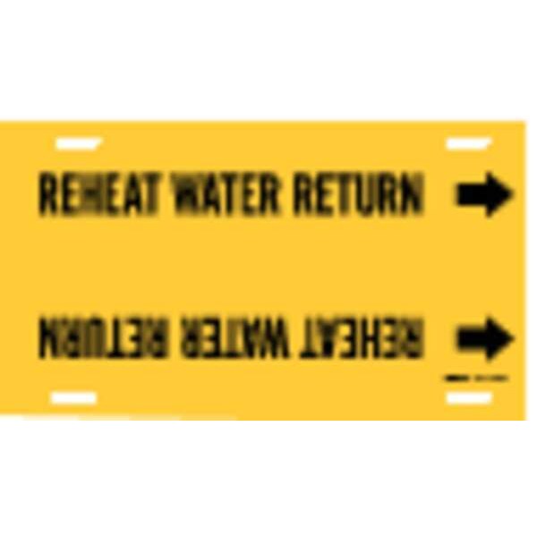 Brady Pipe Mrkr, Reheat Water Return, 8to9-7/8In - 4266-G