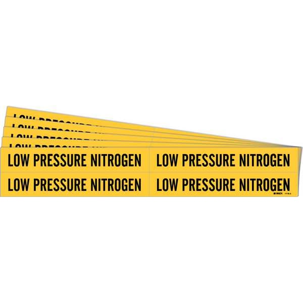 Brady Pipe Marker, Low Pressure Nitrogen, PK5, 7178-4-PK - 7178-4-PK