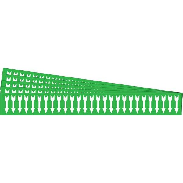 Brady Pipe Marker, Adhesive, White, (Arrow), PK5, 91884-PK - 91884-PK