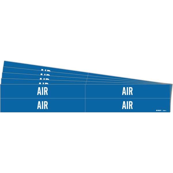 Brady Pipe Marker, Adhesive, White, Air, PK5, 7006-4-PK - 7006-4-PK