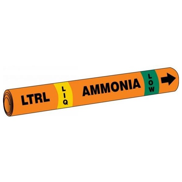 Accuform IIAR CLINGTITE AMMONIA PIPE MARKER RAT214J - RAT214J