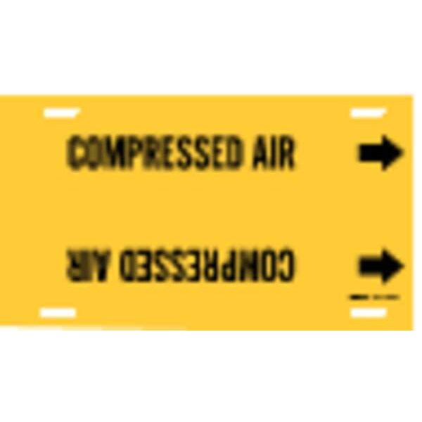 Brady Pipe Marker, Compressed Air, Y, 6to7-7/8 In - 4032-F
