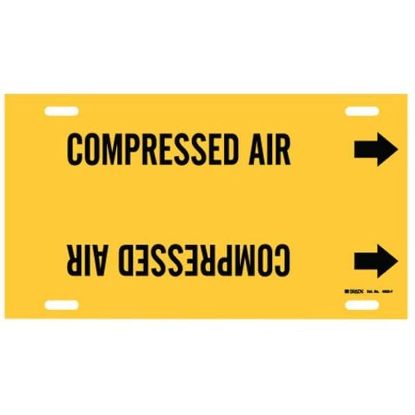 Brady Pipe Marker, Compressed Air, Y, 6to7-7/8 In - 4032-F