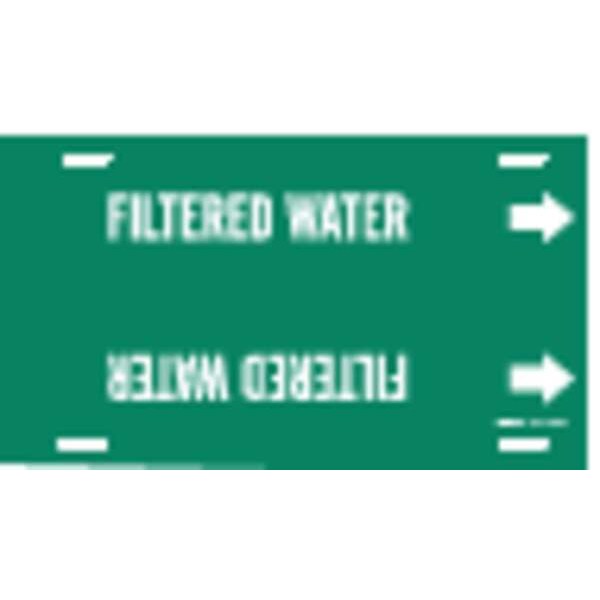 Brady Pipe Marker, FilteR Water, Gn, 6 to7-7/8 In - 4058-F