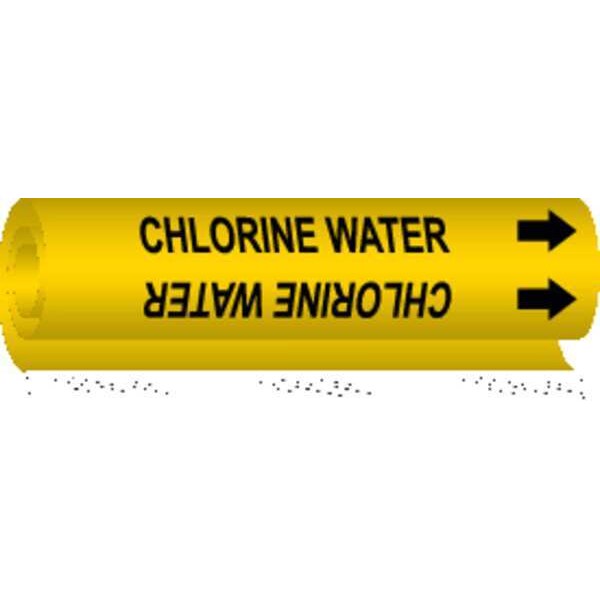 Brady Pipe Marker, Chlorine Water, 5653-O - 5653-O