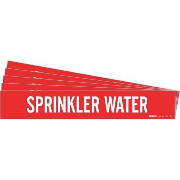 Brady Pipe Marker, White, Sprinkler Water, PK5, 7269-1HV-PK - 7269-1HV-PK