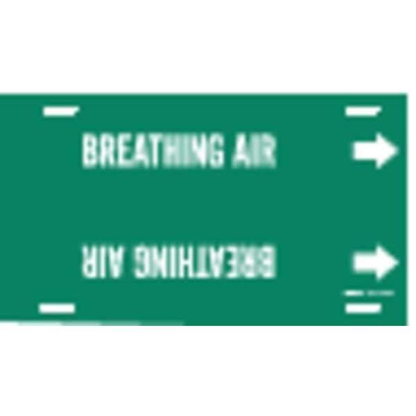 Brady Pipe Marker, Breathing Air, Grn, 10 to15 In - 4167-H