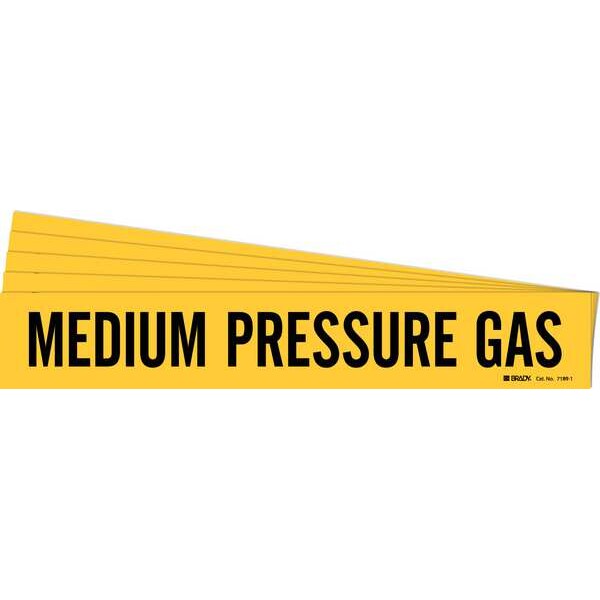 Brady Pipe Marker, Medium Pressure Gas, PK5, 7189-1-PK - 7189-1-PK