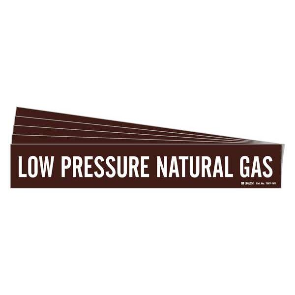 Brady Pipe Marker, Low Pressure Natural Gas, PK5, 7387-1HV-PK - 7387-1HV-PK