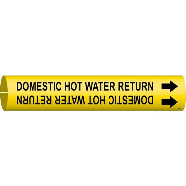 Brady Pipe Marker, Domestic Hot Water Return, Y, 4052-B - 4052-B