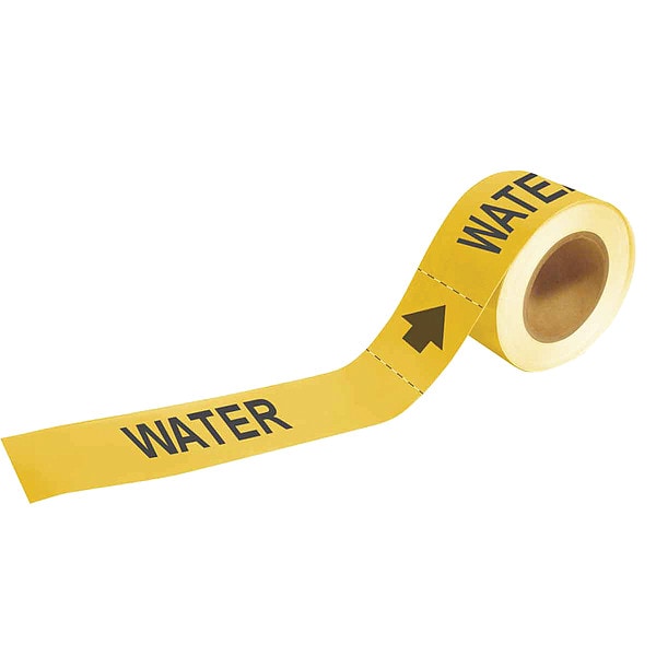 Brady Pipe Marker, Water, 1 In.H, 20482 - 20482