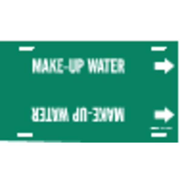 Brady Pipe Marker, Make Up Water, Gn, 6to7-7/8 In - 4093-F