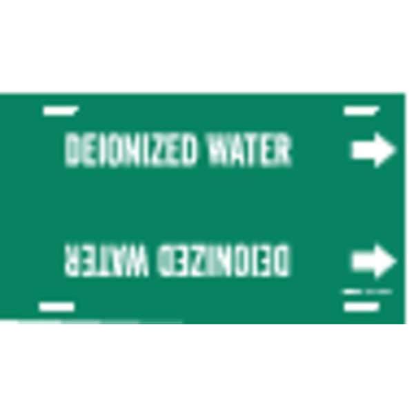 Brady Pipe Marker, Deionized Water, 6to7-7/8 In - 4046-F