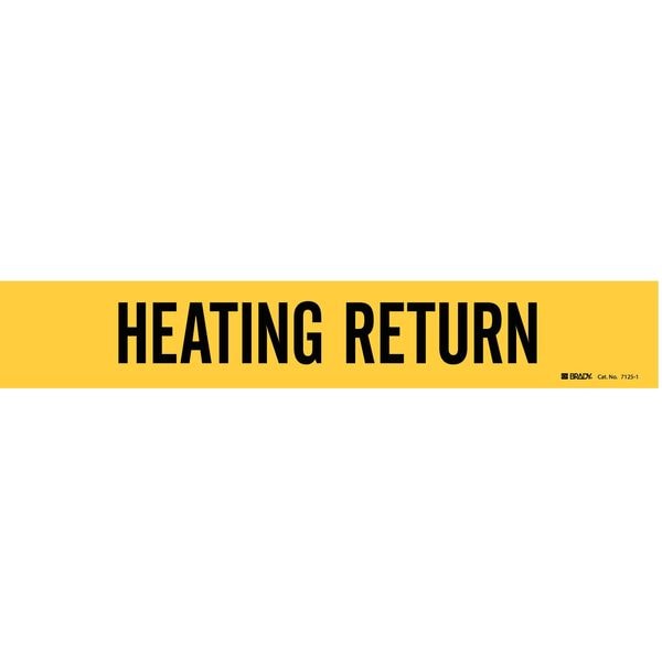 Brady Pipe Mrkr, Heating Return, 2-1/2to7-7/8 In, 7125-1 - 7125-1