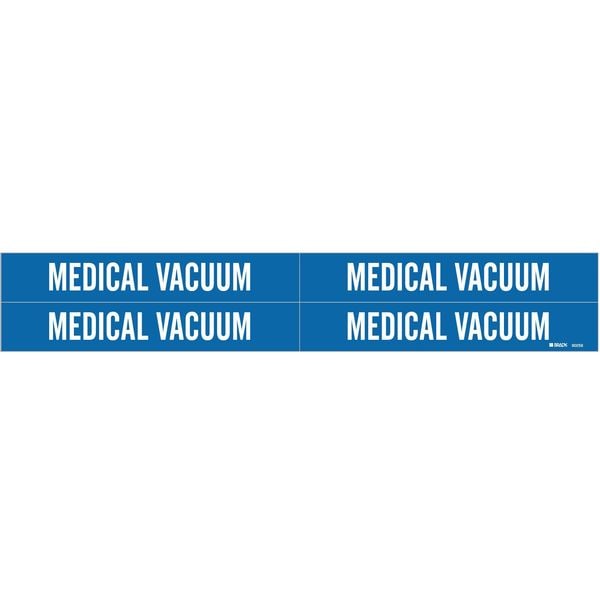 Brady Pipe Marker, Medical Vacuum, 3/4to2-3/8 In - 7185-4
