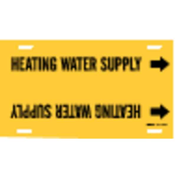 Brady Pipe Mrkr, Heating Water Supply, 8 to9-7/8, 4073-G - 4073-G
