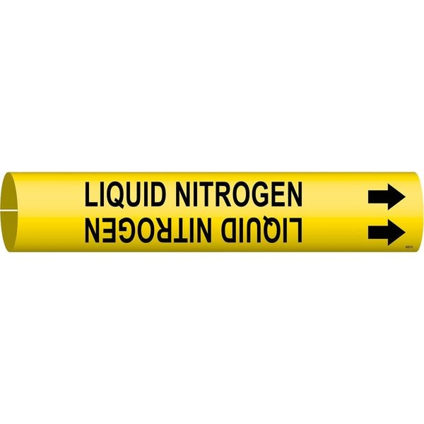 Brady Pipe Mrkr, Liquid Nitrogen, 2-1/2to3-7/8In - 4227-C